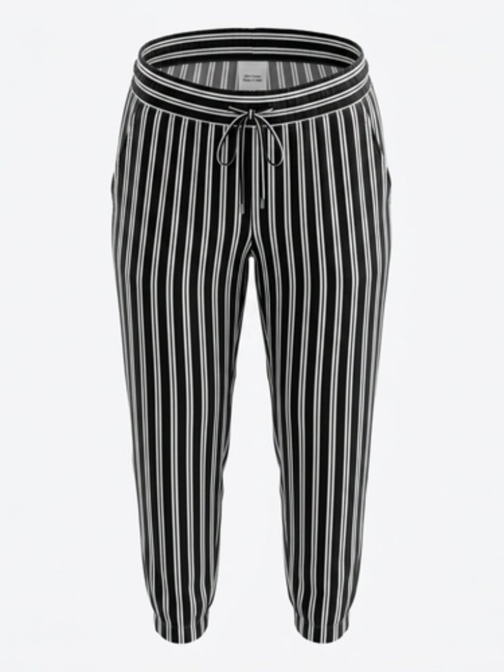 NYCC New York Clothing Womens Drawstring Pants Blue White Stripe Size Small